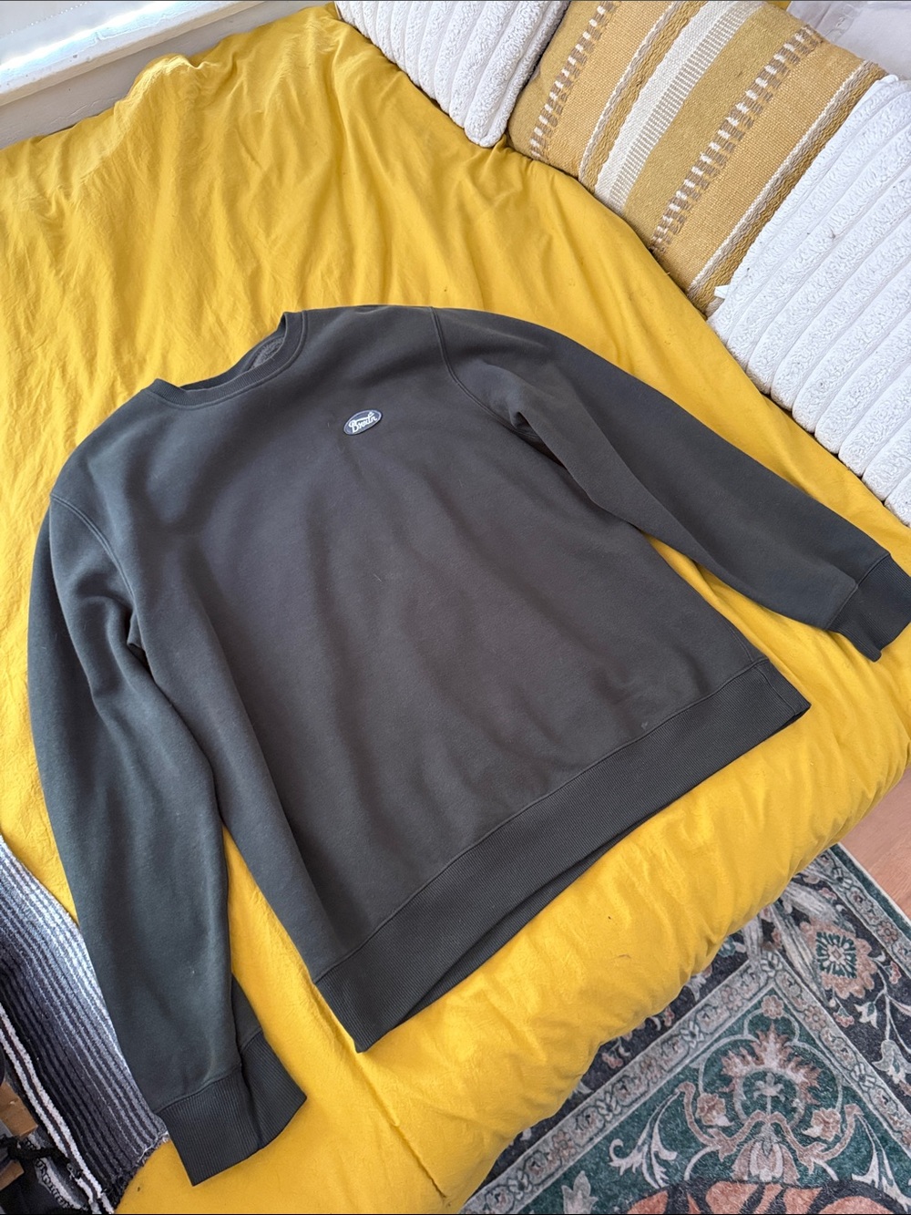 BRIXTON Men's Dark Green Crewneck Sweater SIZE XL